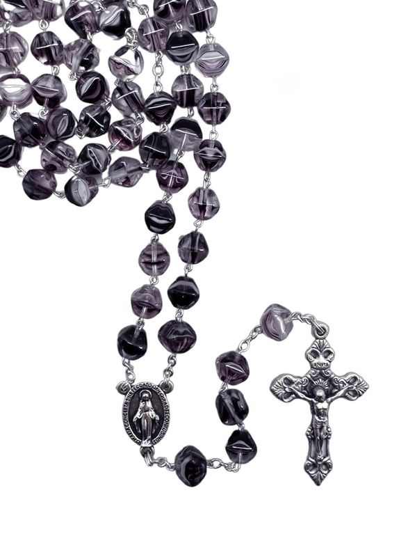 Glass Pyramid Shape Rosary