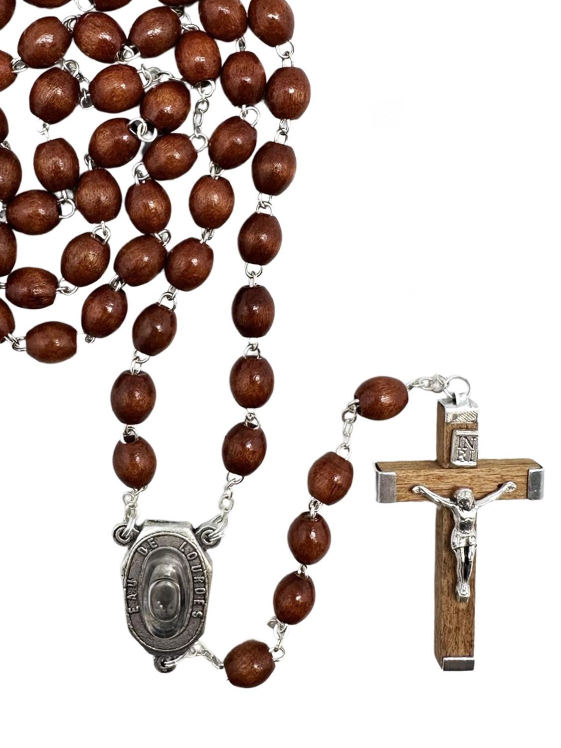 Our Lady of Lourdes Water Wood Rosary