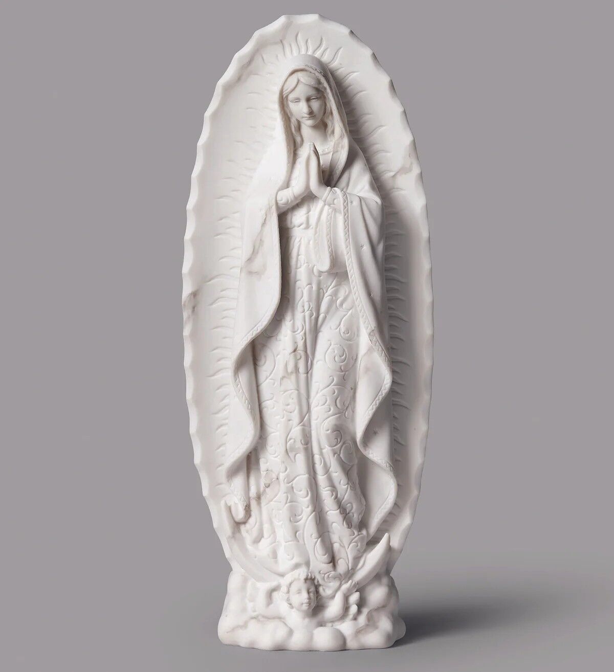 24.6cm/9.7" Marble Lady of Guadalupe