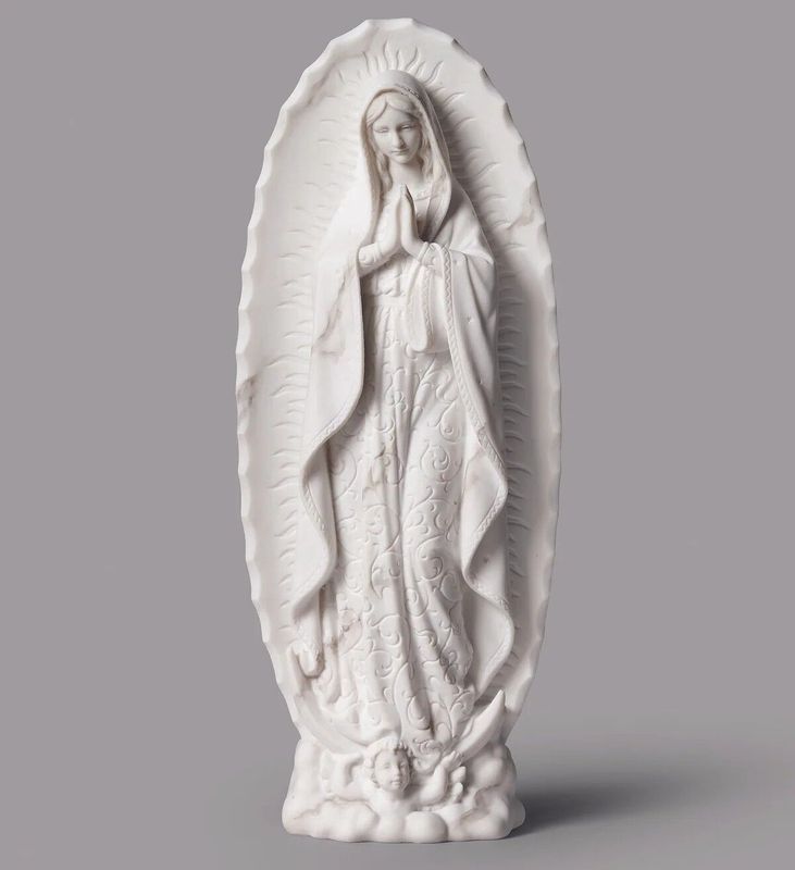 24.6cm/9.7" Marble Lady of Guadalupe
