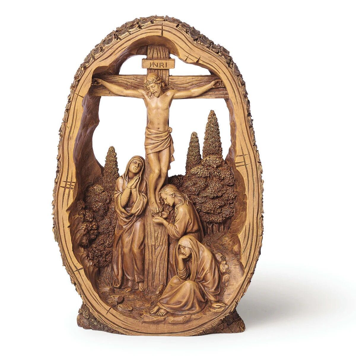 28.5cm/11.25" Carved Crucifixion