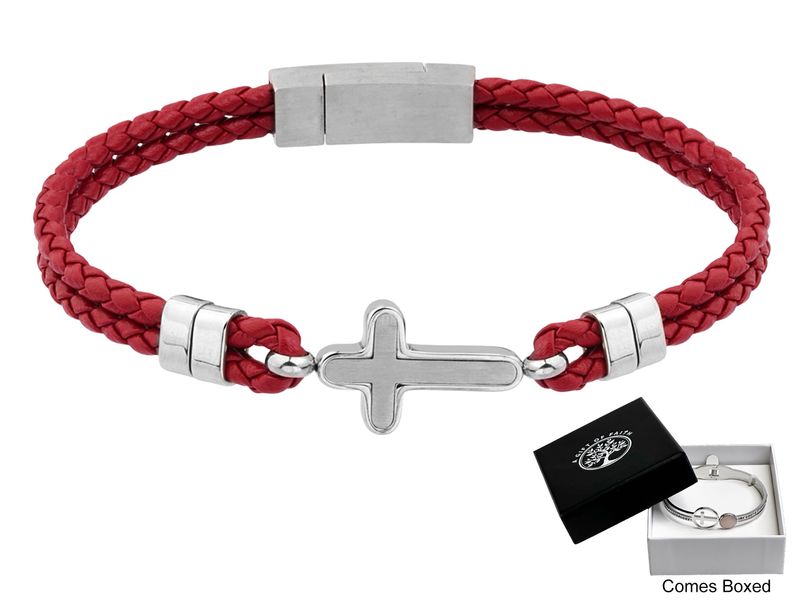 Leather Bracelet With Cross