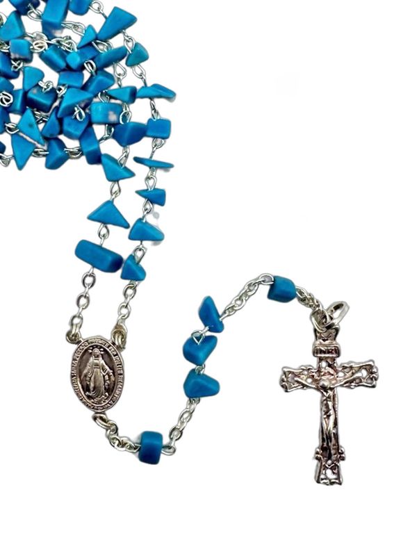 Lapis Rosary Sterling Silver Chain
