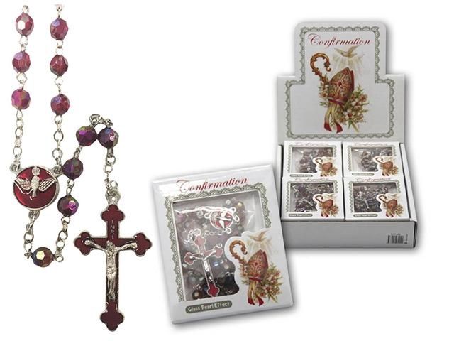 Red Confirmation Rosary