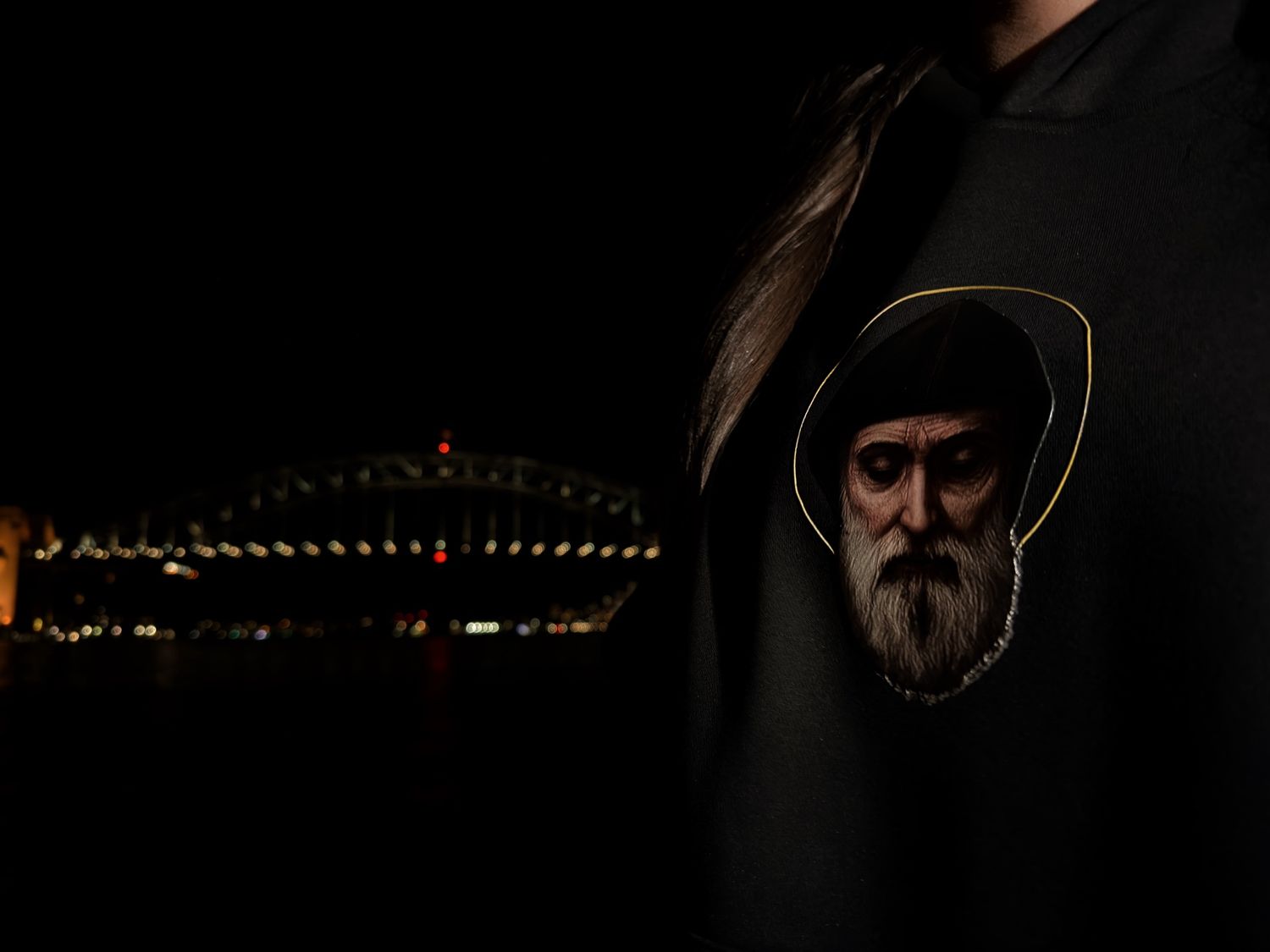 3D St Charbel Heavyweight Hoodie, Colour &amp; Size: Black | XS
