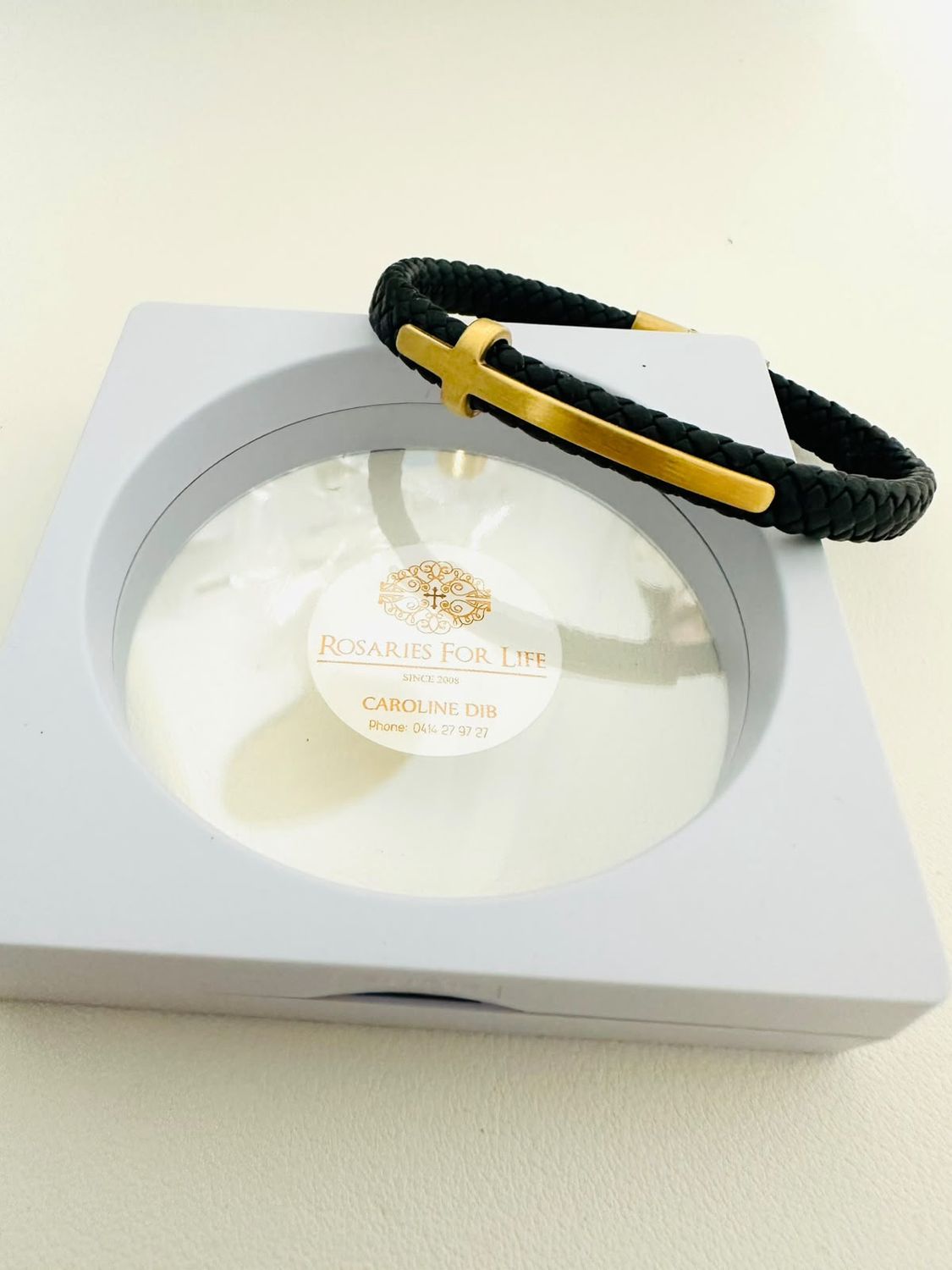 Polished Cross Braided Bracelet, Colour: Gold