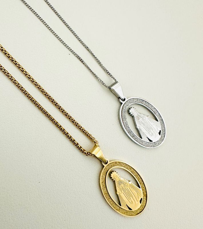 Gold/Silver Our Lady of Grace Medals Necklace