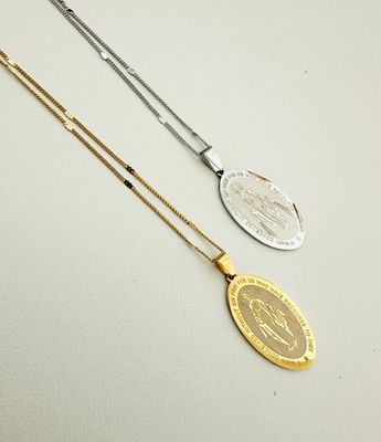 Silver/Gold Miraculous Medal Necklace