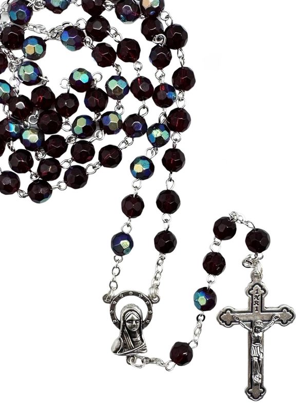 Glass Aurora Borealis Rosary