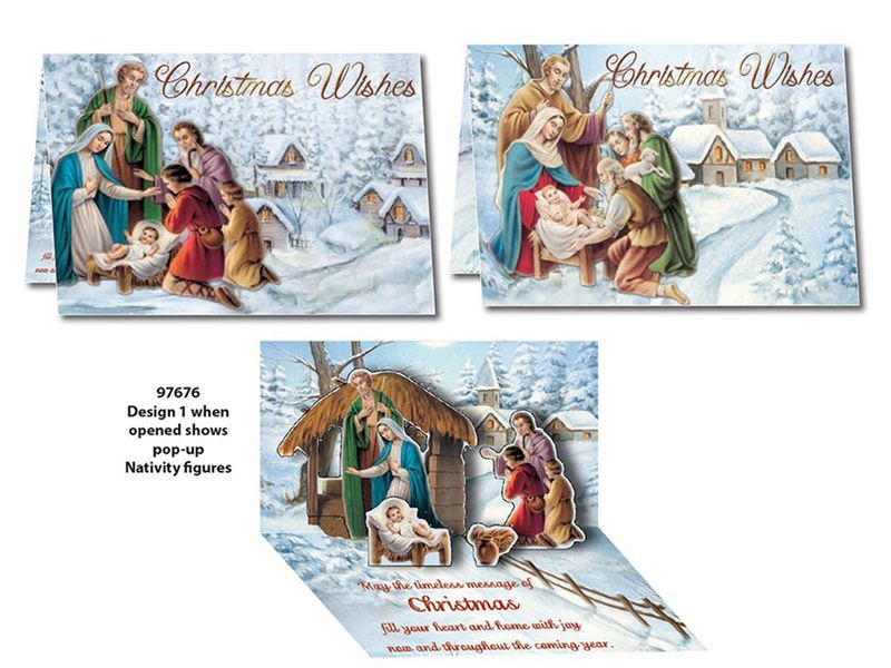 Landscape Pop Up Christmas Nativity Card