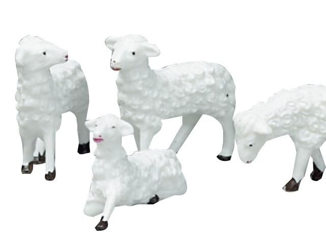 Poly Vinyl Sheep Assorted Position (White) 7cm