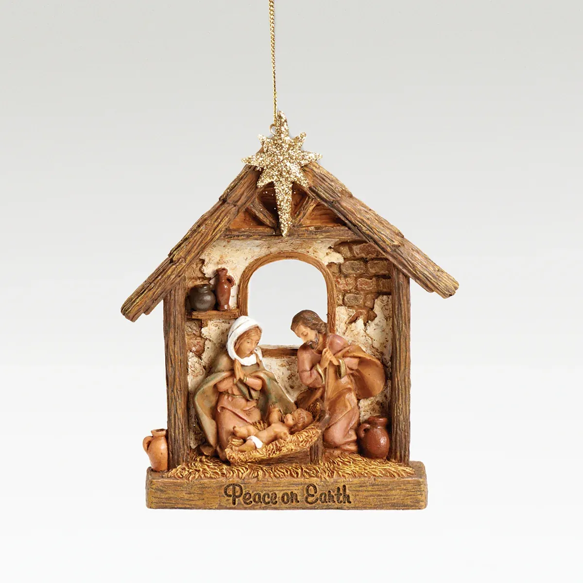 Font 4" Holy Family Ornament