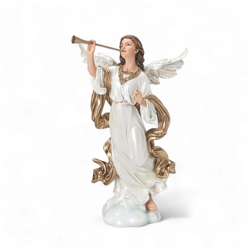 60cm Angel With Trumpt Ivory