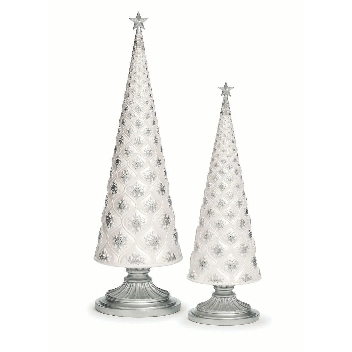 45.7cm/18" Snowflake Tree Set (S/2)