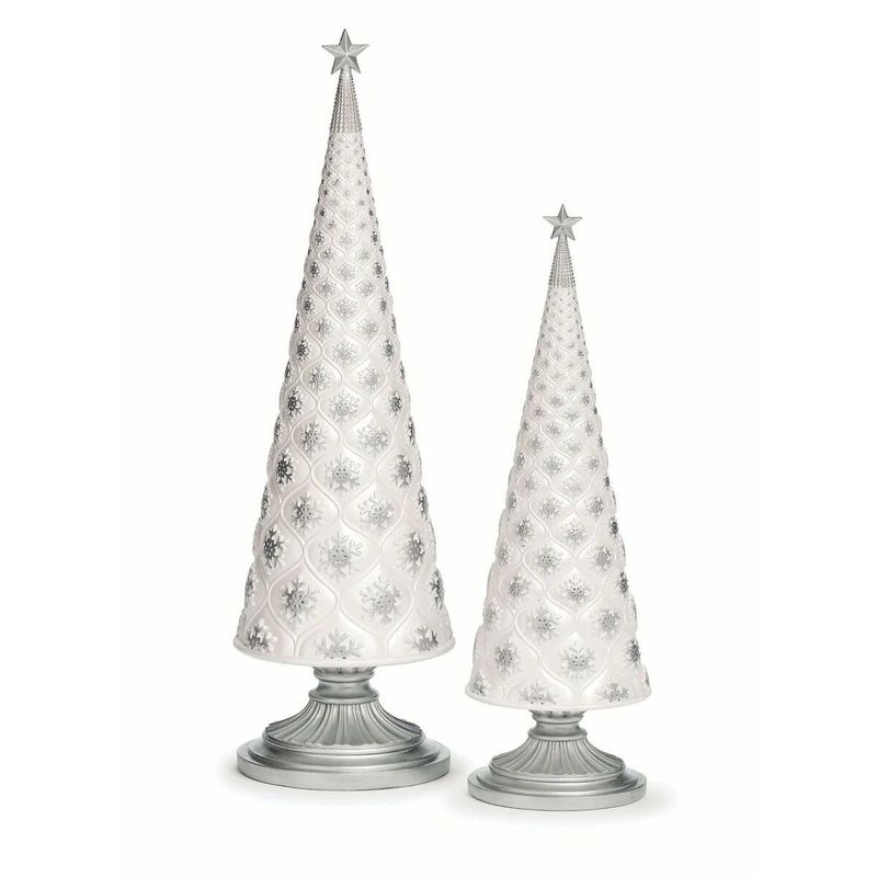 45.7cm/18" Snowflake Tree Set (S/2)