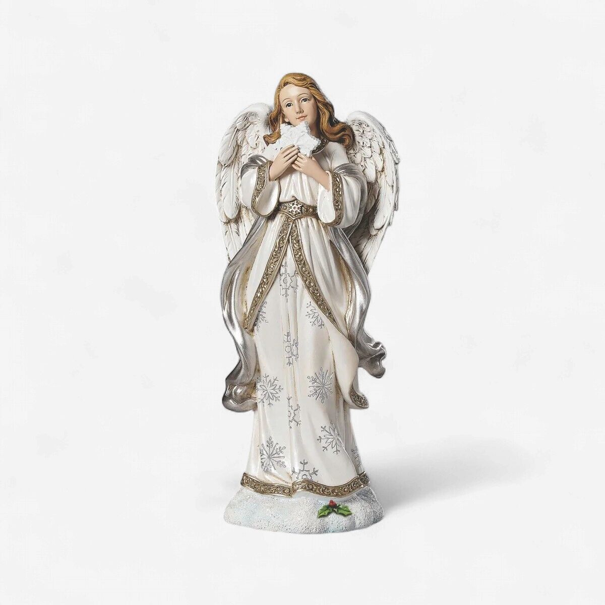 22.8cm/9" Angel Holding Snowflake