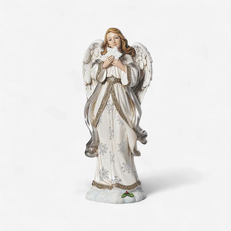 22.8cm/9" Angel Holding Snowflake