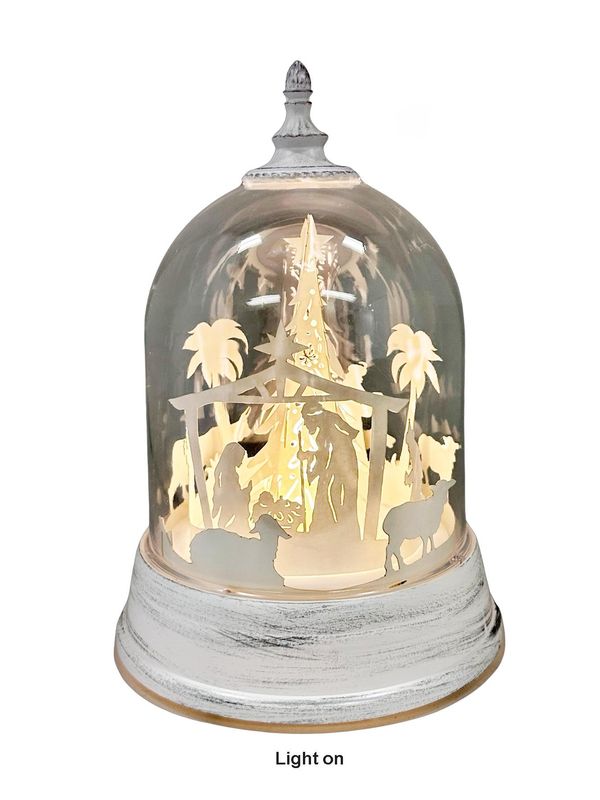 Dome Nativity Set with LED Lights &amp; Music