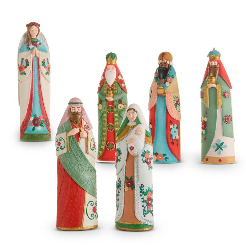 20cm/8" Embroidery Nativity (S/6)