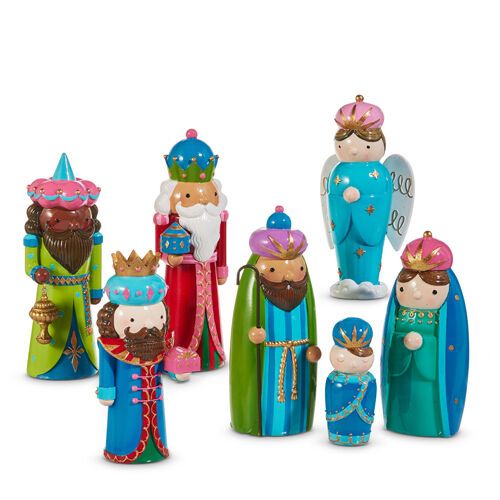 23cm/9" Multicolour Nativity (S/7)