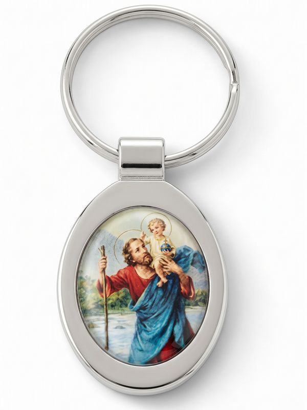 Oval Key Ring - St Christopher