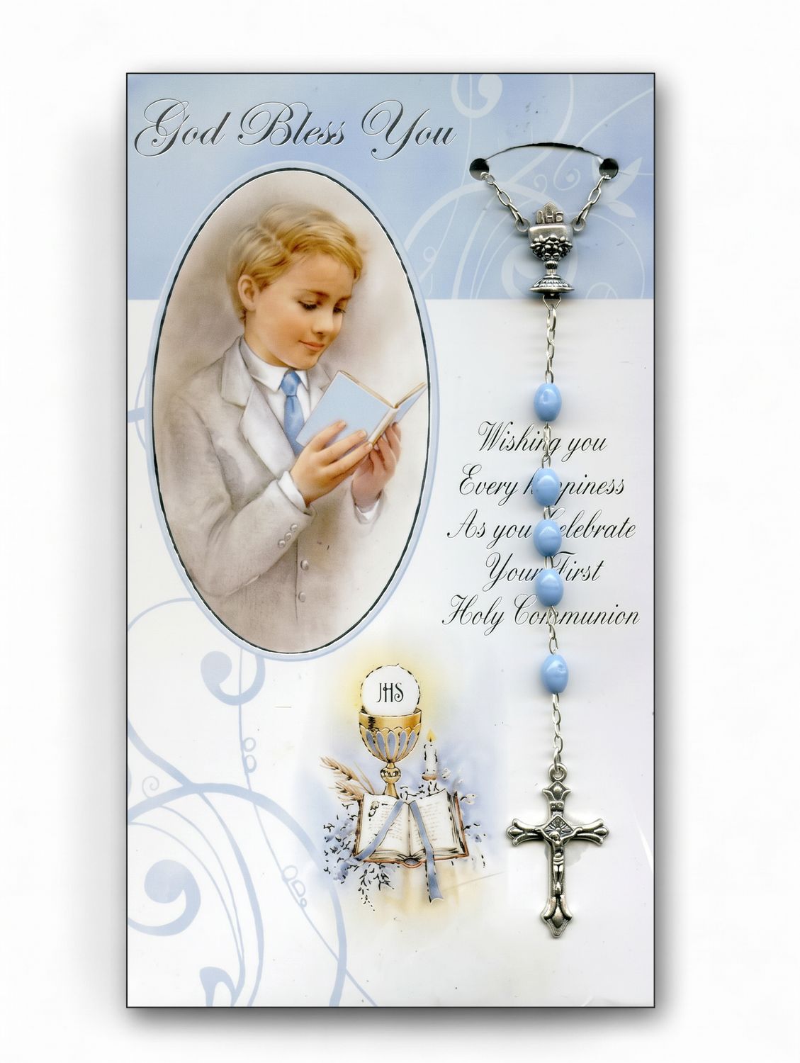 Communion Card - Boy with Rosary