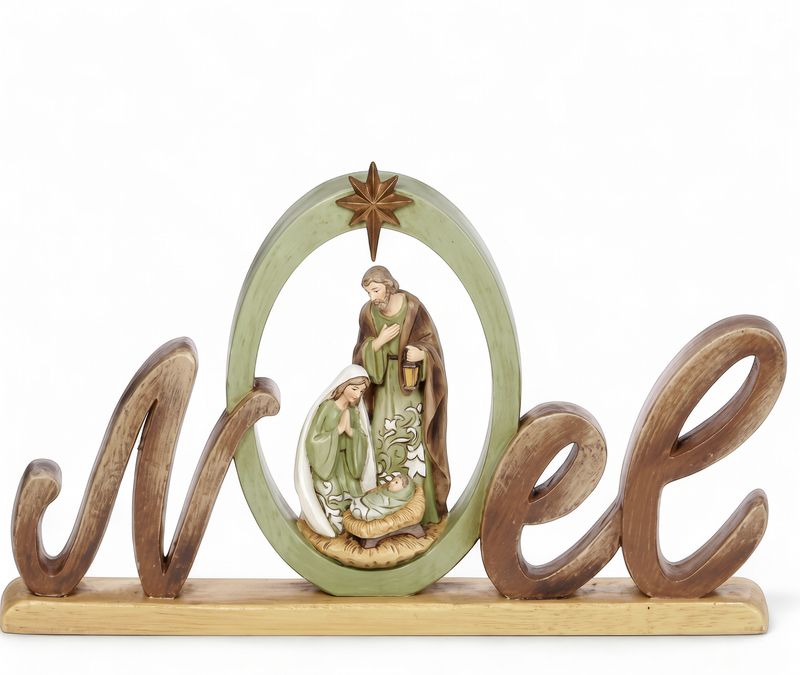 15.2cm/6" Noel With Holy Family