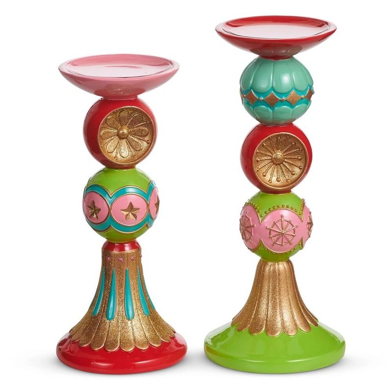 25cm/10" Reflector Ornament Candle Holder (S/2)