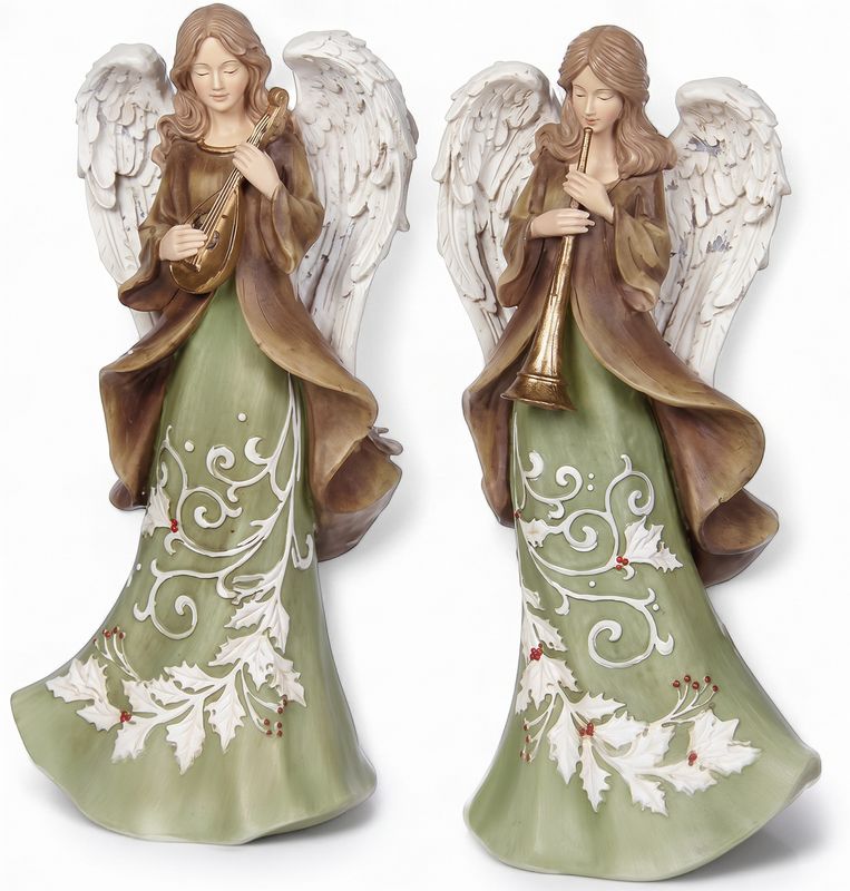 25.4cm/10" Angel With Instrument (S/2)