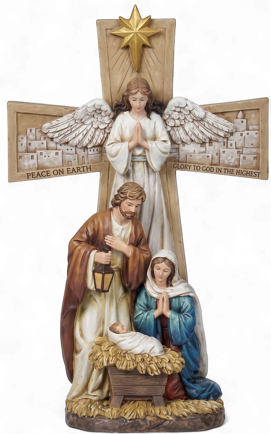 30.5cm/12" Holy Family With Angel On Cross