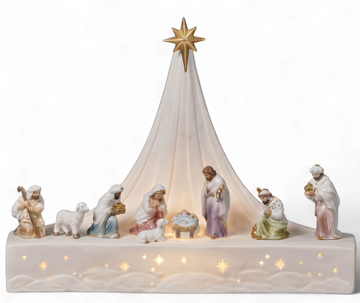 17.7cm/7" LED Nativity With Star