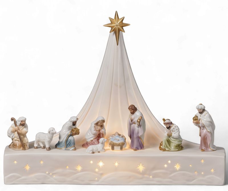 17.7cm/7" LED Nativity With Star