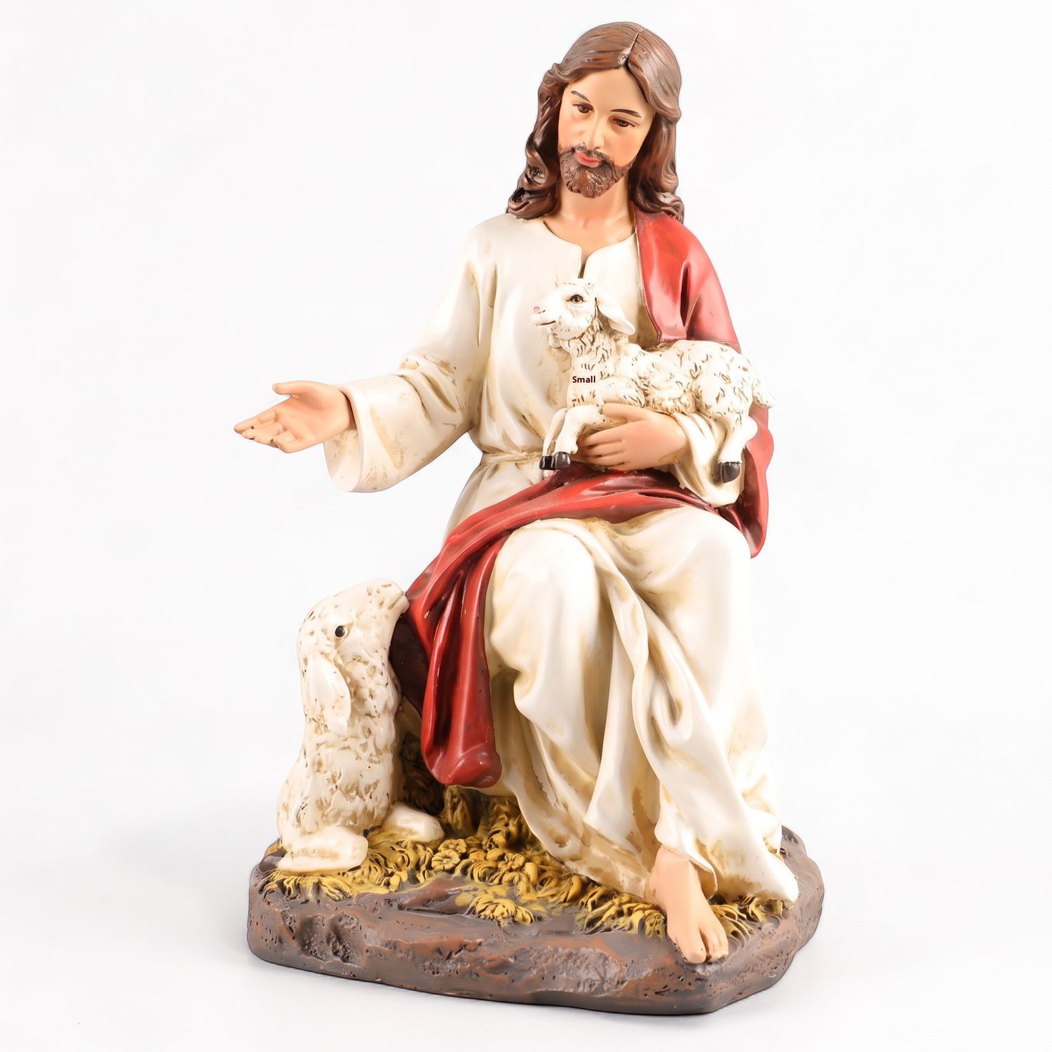 Jesus the Good Shepherd with Lambs 20.5cm