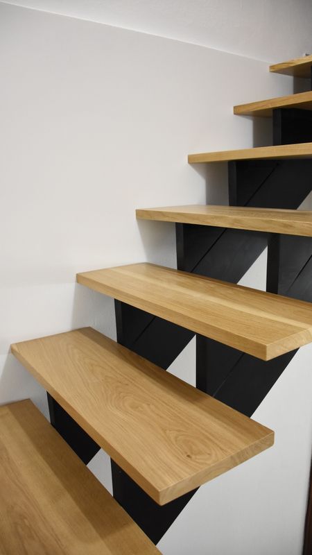 Pedate scala in rovere