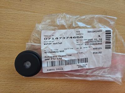 Genuine BMW Water Outlet Grommet 07147374650