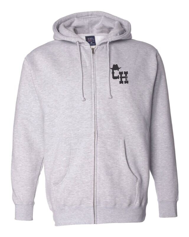 Full-Zip Hooded Sweatshirt - Heather Grey