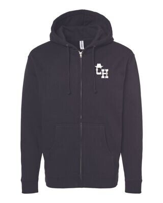 Full-Zip Hooded Sweatshirt - Black Full-Zip Hooded Sweatshirt - Black