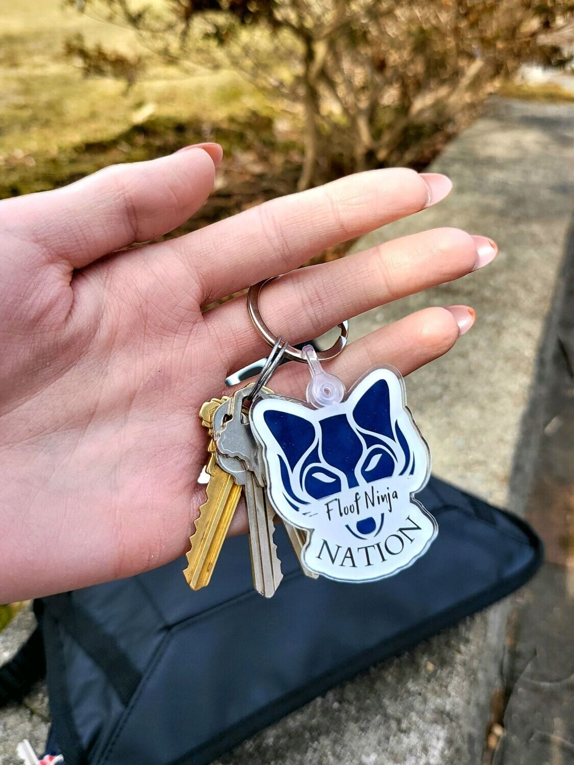 Floof Ninja Nation Acrylic Keychain