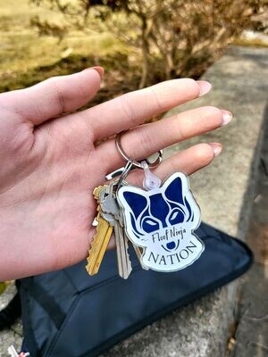 Floof Ninja Nation Acrylic Keychain