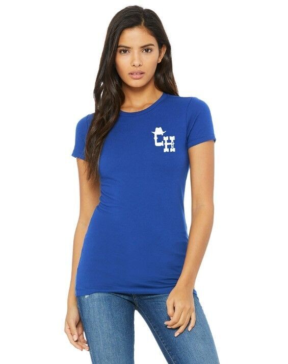 Floof Ninja - Next Level Apparel Ladies' Ideal Fitted T-shirt - Royal Blue