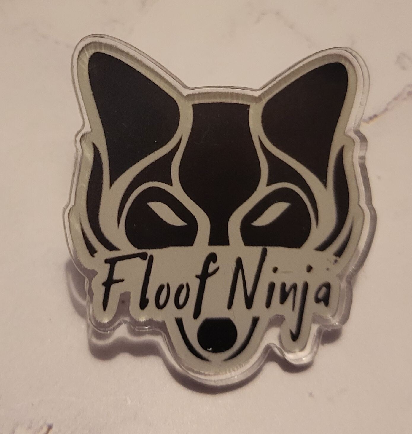 Floof Ninja Acrylic Pin