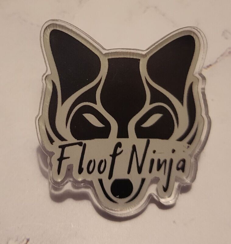 Floof Ninja Acrylic Pin