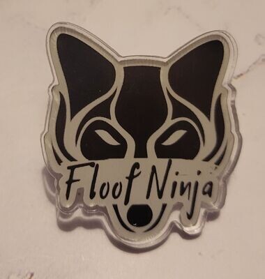 Floof Ninja Acrylic Pin