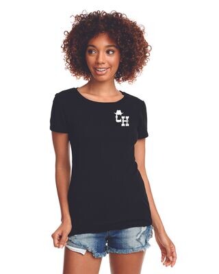 Floof Ninja - Next Level Apparel Ladies Short Sleeve  Ideal Fitted T-shirt - Black