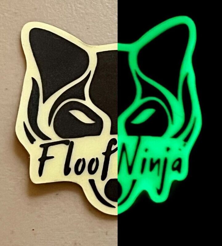 GLOW IN THE DARK Floof Ninja Sticker