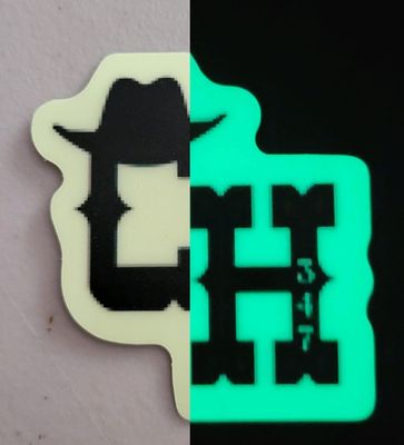 GLOW IN THE DARK Copperhead 347 Logo Sticker GLOW IN THE DARK Copperhead 347 Logo Sticker