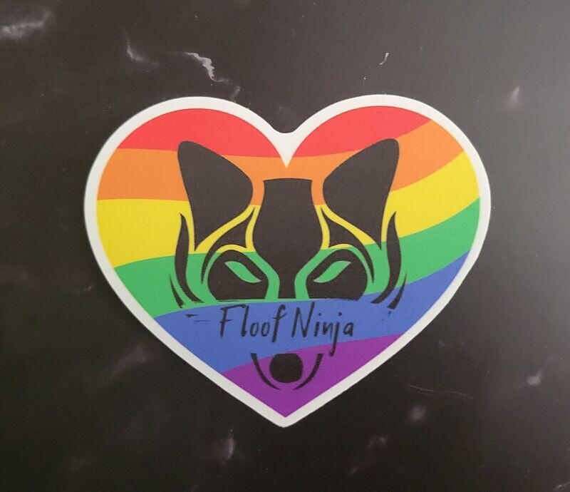 Garrett's Gear Rainbow Heart Sticker