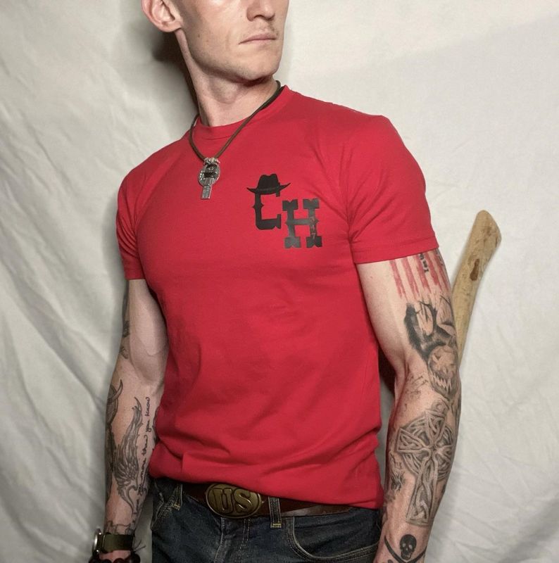 Floof Ninja Unisex Cotton T-shirt - Fire Fighter Red