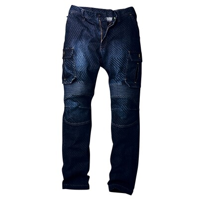 8980-219 Denim Bellows Cargo Pants (Striped Duck)
