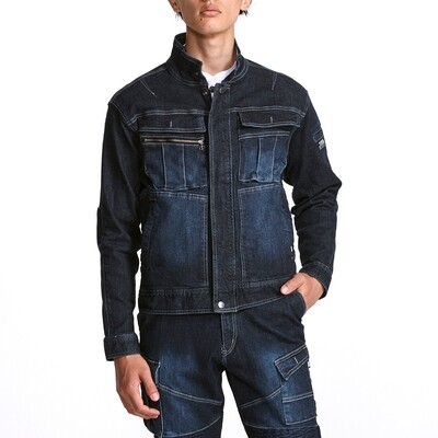 8930-554 Denim Bellows Riders Jacket